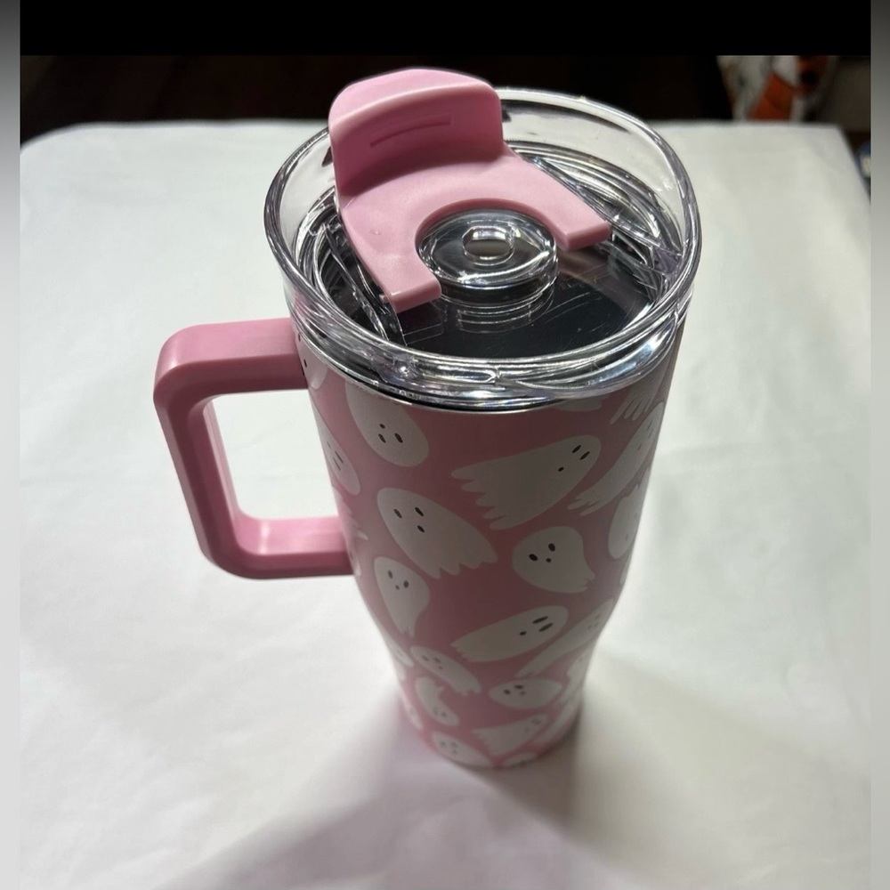 BRAND NEW - Pink Tumbler w/ White Ghosts (Wellness) - Picture 8 of 11